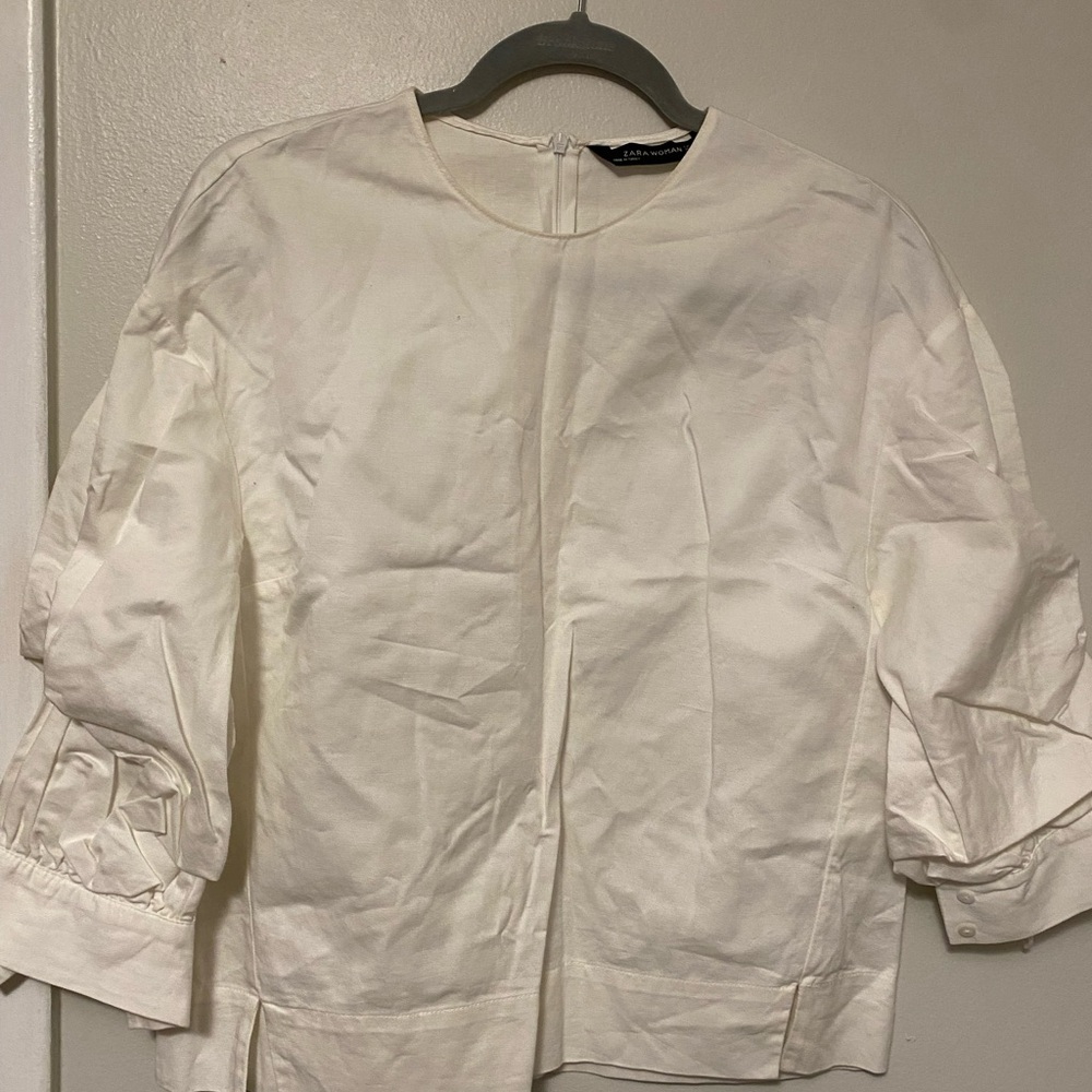 Zara White Blouse
